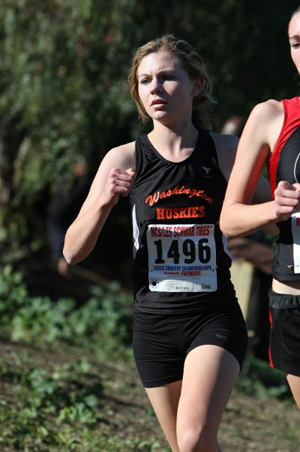 NCS XC D1 Girls-014.JPG - 2009 North Coast Section Cross Country Championships, Hayward High School, Hayward, California